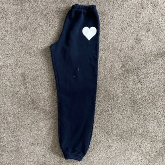 SPRWMN Navy Blue Heart Logo Fleece Jogger Sweatpants XS - Picture 12 of 15